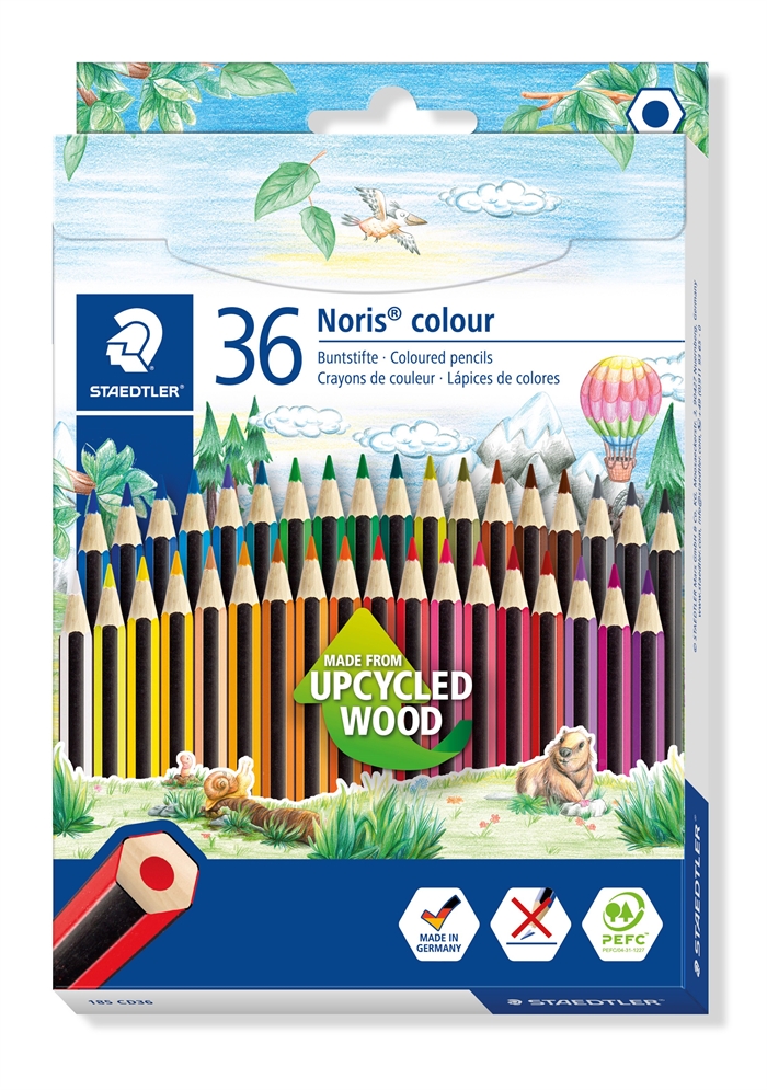 Staedtler Kleurpotlood Noris Upcycled Hout set (36)