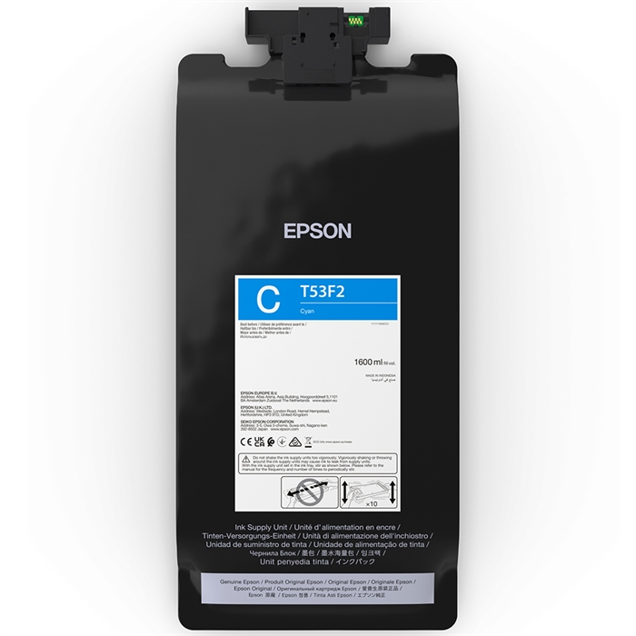 Epson inktzakje Cyaan 1600 ml - T53F2