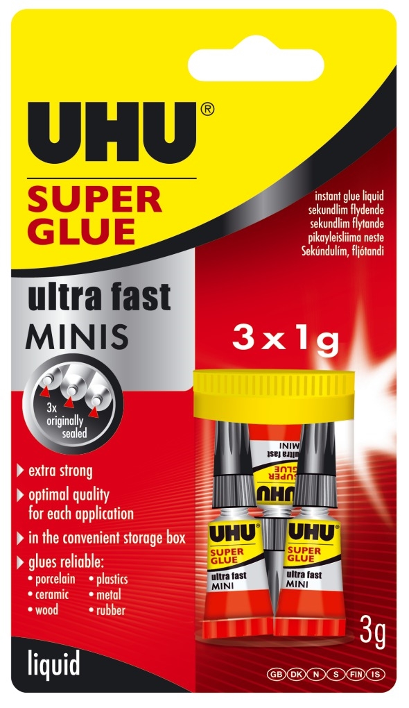 UHU secondelijm super minis 3x1g