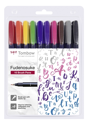 Tombow Marker Fudenosuke hard ass (10)