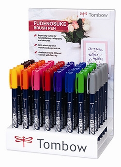 Tombow Marker Fudenosuke harde weergave assortiment (48)