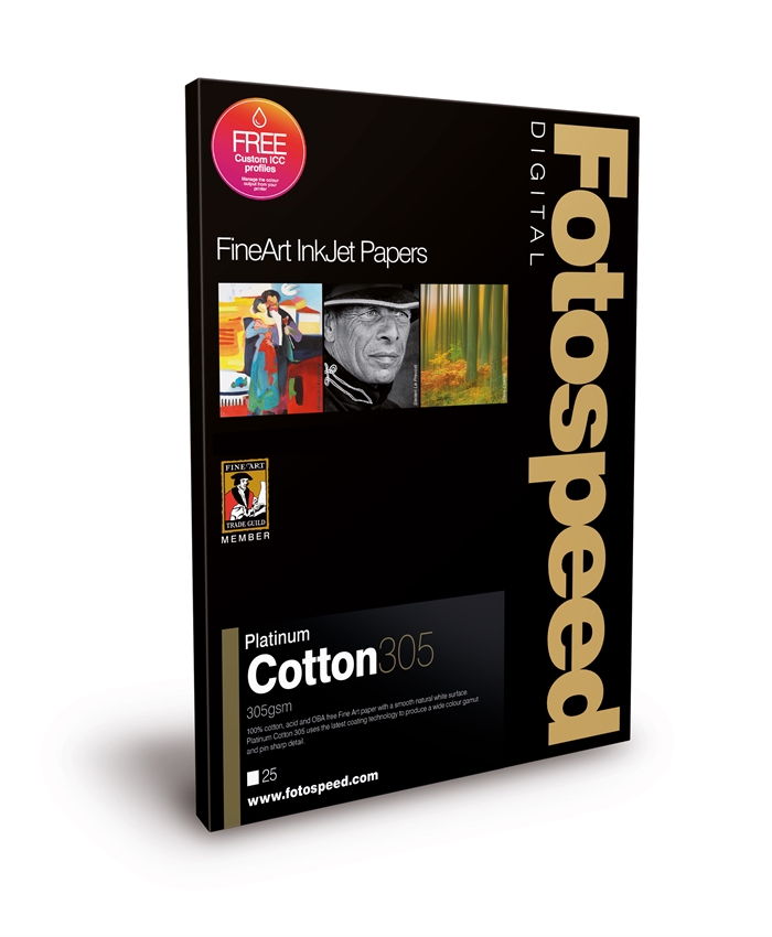 Fotospeed Platium Cotton 305 g/m² - A2, 25 vellen